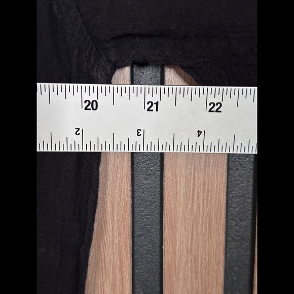 James Perse Shirt Dress 0 / XS Womens Black Button Long Sleeve 100% Cotton - Picture 3 of 7